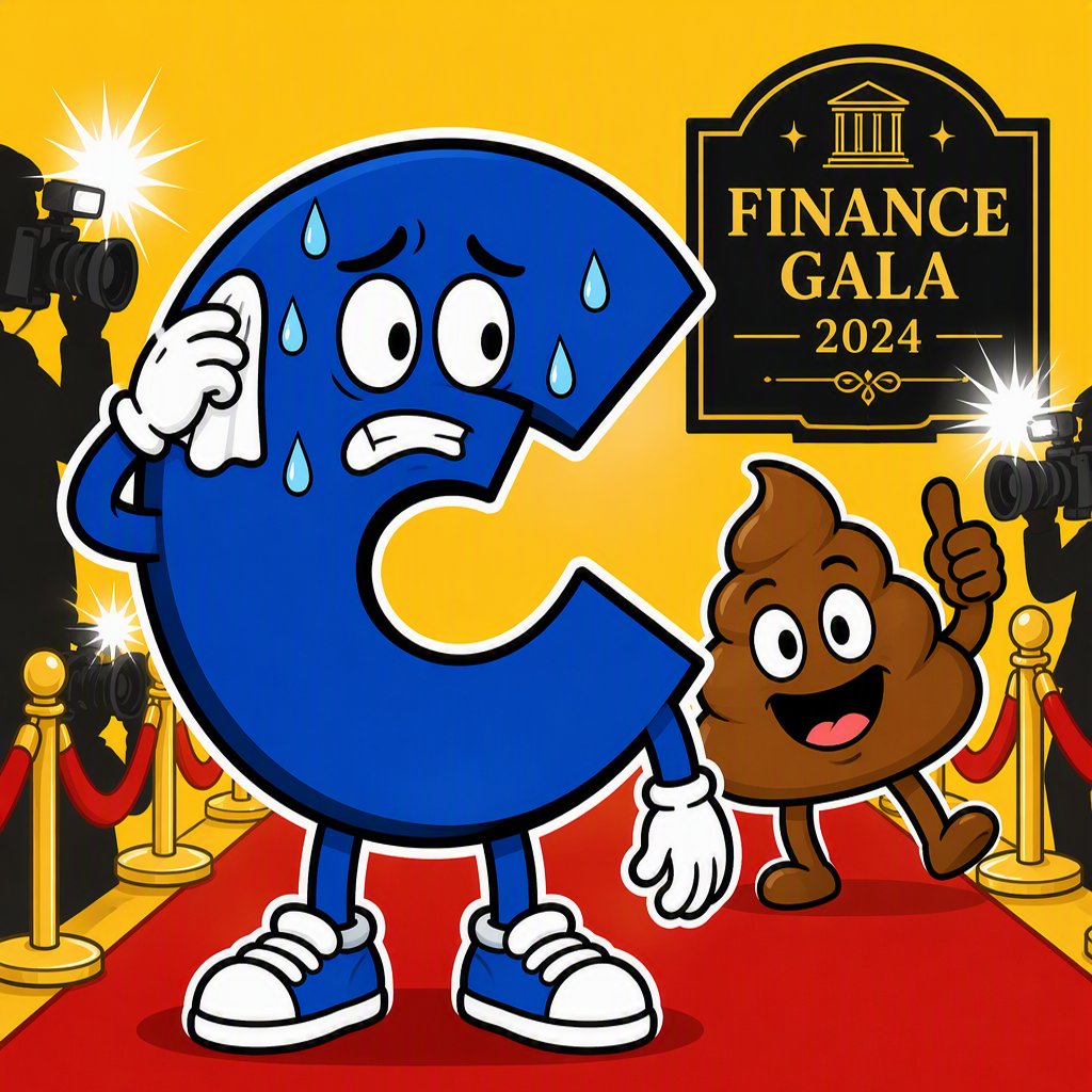 The poop ringing the bell at the stock exchange gala